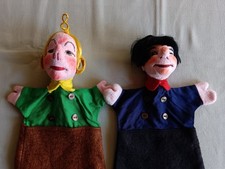 2 X DRESDNER KÜNSTLERPUPPE MAX & MORITZ  HANDPUPPE DDR GDR EXPERTIC VINTAGE