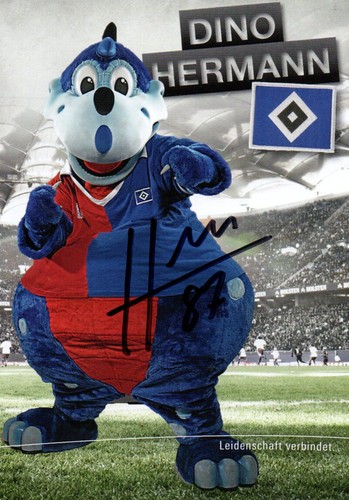 Autogramm maskottchen dino - -,