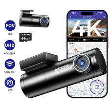 AZDOME 4K+1080P Dual Dash Cam 5GHZ WiFi GPS G-Sensor Parkmodus Nachtsicht M300S