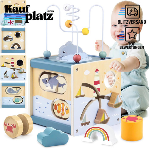 Motorikwürfel holz montessori - motorikwürfel,