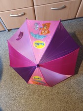 Schirm Regenschirm Kind dm rosa lila Saubär 60cm ❤️SEHR GUT❤️ 3+ Plastikgriff