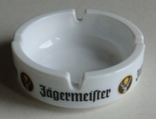 Jägermeister Aschenbecher weiß mit Logo und Schriftzug s. Fotos