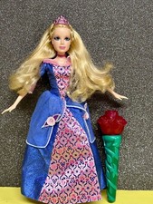 Barbie Puppe Dornröschen mit Zauber Rose-schließt die Augen Schlafpuppe