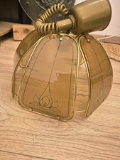 Retro Deckenlampe mit floralen Ornamenten – 70er Vintage Charme in Gold-Bronze