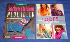 2x STRICKEN/HÄKELN Socken + Loops TOP ZUSTAND fast wie NEU!