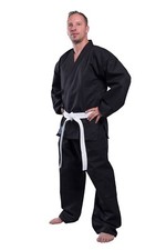TEKKA BUDO Karateanzug Pro schwarz 12 oz Karate Gi Set Allround Anzug Segeltuch