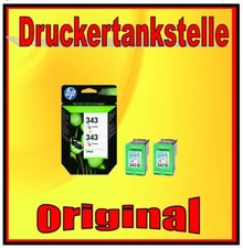 2x  HP Nr. 343 Deskjet 6620 6840 6940 6980 9800 9800d D1460 Officejet 6205 6210