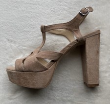 Damen Schuhe High Heel Plateau Sandale von Another A,, Gr. 41, Leder, Rosa