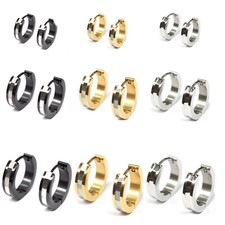 Edelstahl Creolen Klapp Damen