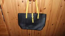 Damenhandtasche City Shopper Big Bag KunstLeder blau/gelb, + Schaltuch.neu