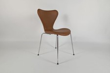 Fritz Hansen 3107 Serie 7 Braun Leder  Arne Jacobsen