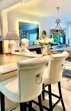 Barhocker Polster Creme/  2 Stück