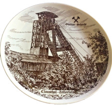 Bergbau Porzellan-Design-Wandteller-Ottiliae Schacht Clausthal-Zellerfeld-Ø 24cm