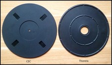 2 x PLATTENTELLERAUFLAGEMATTE - GUMMI - CEC, THORENS - TOP