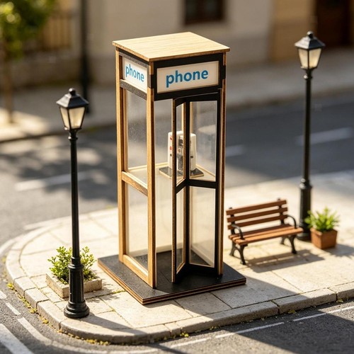 Retro telefonzellen lampe - retro, telefonzellen-lampe