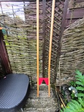 Stelzen Holz Kind massiv 1,60m rot braun höhenverstellbar ❤️TOP❤️generalüberholt