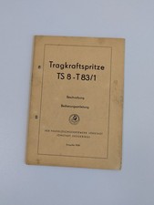 Original Handbuch Betriebsanleitung DDR Tragkraftspritze TS8 Jöhstadt