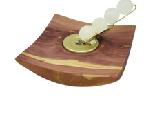 Kerzenhalter Kerze Wachskugeln Edelhölzer, Holz Teelichthalter, handgdedrechselt