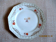 Eschenbach Bavaria Oscar Schaller & Co  Porzellanteller eckig Musterrand Blumen
