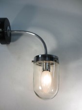 60er Wandausleger Glaskolben Wandleuchte Industrie Design Art Deco Wandlampe