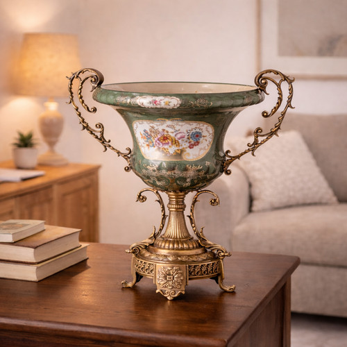 Porzellan bronze vase mit - porzellan-bronze,