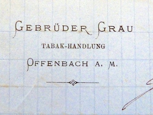 Offenbach 1874 rechnung - offenbach, 1874,