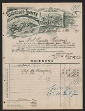 KULMBACH, Rechnung 1907, Malz-Fabrik und Getreide-Mühle Gebr. Limmer