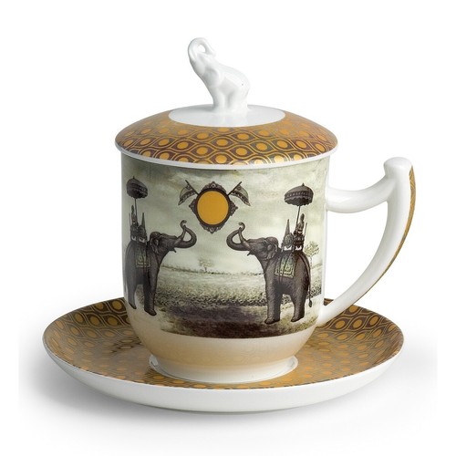 Teetasse mit sieb und deckel - teetasse,