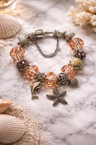 Charm armband versilbert - 24,