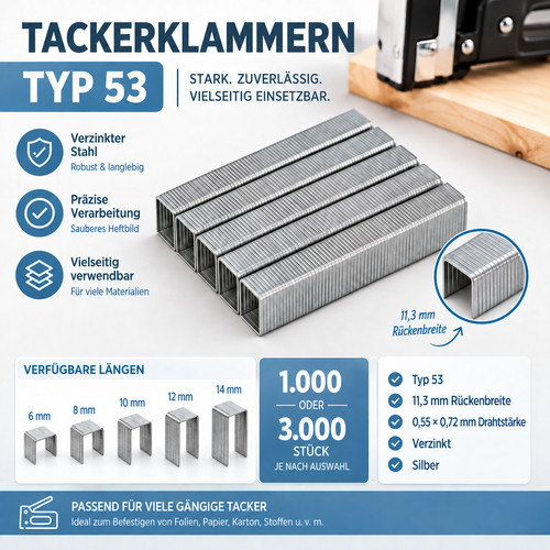 Tackerklammern typ verzinkt - tackerklammern,