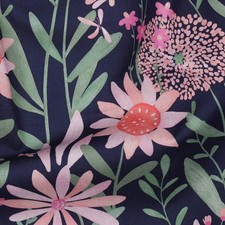 Wiesenblumen Navy Stoff
