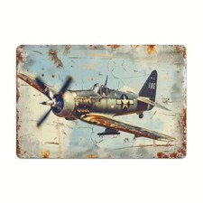 Blechschild historisches Kampfflugzeug Flugzeug Metallschild 30x20cm TE908
