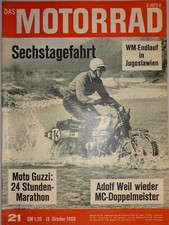 Das Motorrad 21 / 69  1969  Moto Guzzi V7 Spezial + Gespann, Kreidler Florett RS