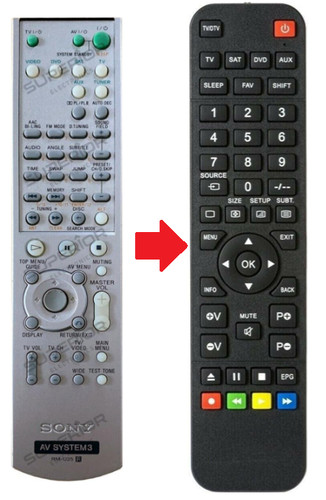 Ersatz fernbedienung sony - fernbedienung,