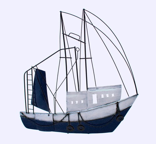 Wanddeko schiff fisch kutter - wanddeko,