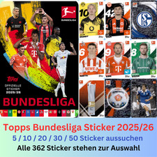 Topps Bundesliga Sticker 25/26 2025/2026 - 5/10/20/30/50/100 Sticker aussuchen