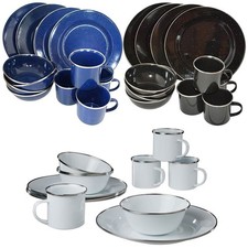 Emaille Essgeschirr Western Email Camping Geschirr Set 12-teilig zertifiziert