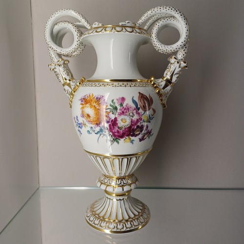 Meissen schlangenhenkelvase - meissen,