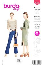 Burda Easy Schnittmuster Nr. 5738 - Kleid, Shirt - figurbetonend - Seitenschlitz
