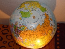 Globus DDR UdSSR Wasserball aufblasbar inflatable Beach Strand Ball OLD vor 1990