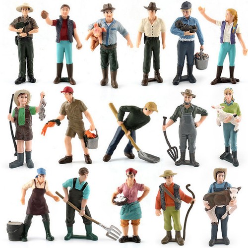 Bauernhof figuren set bemalt - bauernhof,