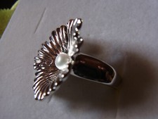 GLAMORÖSER BLÜTENRING GR: 16 mit SWZP, MASSIV, ANSEHEN NEUWARE !