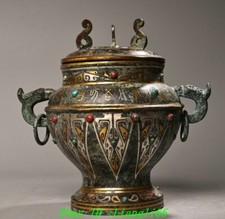 9'' Alte Bronze Ware Silber