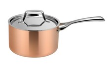 PROFI KUPFER STIELKASSEROLLE CS LASSAN i Edelstahl Induktion Kochtopf Stieltopf