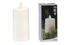 LED Kerze Twinkle Kunststoff f. Außen 11,5x5cm 6/18h Timer ideal für Laternen