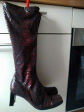 Stiefel italy Stretch Gr. 39 auberginfarbig, super! 