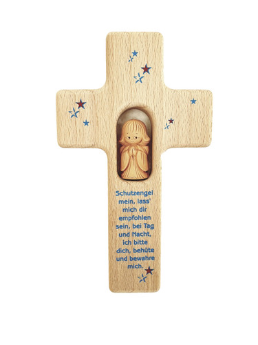 Holzkreuz schutzengel 19 5 - "schutzengel", 19,5