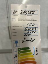 Design LED Pendelleuchte  Silbern Geschwungen  Esstischlampe Hängelampe Neu 6x4W