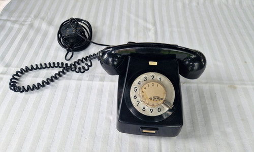 Wählscheiben telefon schwarz - telefon,