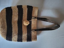tasche damen Aus Raffia Und Leder